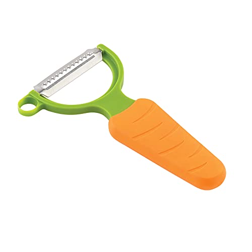 KUHN RIKON Peeler, Carrot Gemüsesparschäler Veggie Karotte, Julienne-Klinge, Oran, Edelstahl von KUHN RIKON