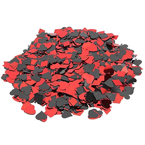 60g Nachtparty Tisch Konfetti streut rot schwarz werfen Konfetti Pailletten zum Geburtstag Party Jubiläum(Kartenspielen) von KUIDAMOS