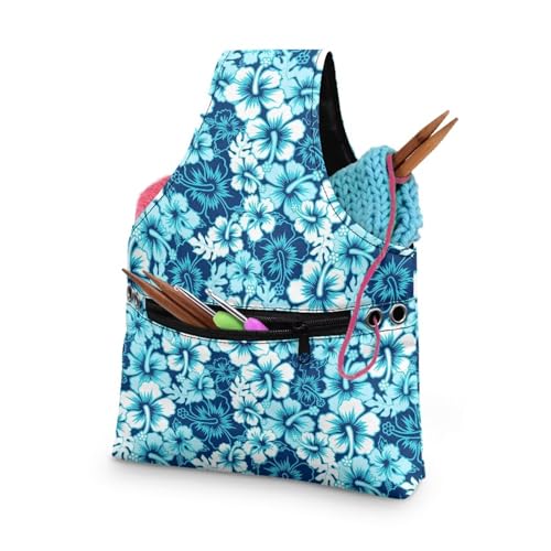 KUIFORTI Hibiskusblumen-Häkelgarn-Tasche, Stricktasche, Garnaufbewahrung, Organizer, Garn-Tragetaschen, Häkeltasche für Anfänger mit Loch, Häkelzubehör, Stricknadeln, kleine Größe KUIFORTI Hibiskusblumen-Häkelgarn-Tasche, Stricktasche, Garnaufbewahrung, Organizer, Garn-Tragetaschen, Häkeltasche für Anfänger mit Loch, Häkelzubehör, Stricknadeln, kleine Größe von KUIFORTI