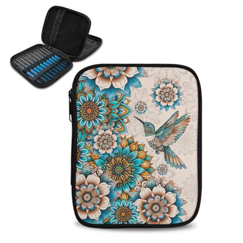 KUIFORTI Kolibri-Lotus-Häkelnadeletui zur Aufbewahrung, tragbare Häkelprojekttasche, Nähnadeletui, Häkelset für Anfänger KUIFORTI Kolibri-Lotus-Häkelnadeletui zur Aufbewahrung, tragbare Häkelprojekttasche, Nähnadeletui, Häkelset für Anfänger von KUIFORTI