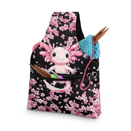 KUIFORTI Niedliche Axolotl Garntaschen, Häkel-Organizer, Tasche, Stricktaschen, Garn-Tragetaschen, kleine Größe, Garnhalter, Häkelprojekttasche, Reisetasche, Garn, Handtasche, Handarbeitswerkzeug, KUIFORTI Niedliche Axolotl Garntaschen, Häkel-Organizer, Tasche, Stricktaschen, Garn-Tragetaschen, kleine Größe, Garnhalter, Häkelprojekttasche, Reisetasche, Garn, Handtasche, Handarbeitswerkzeug, von KUIFORTI