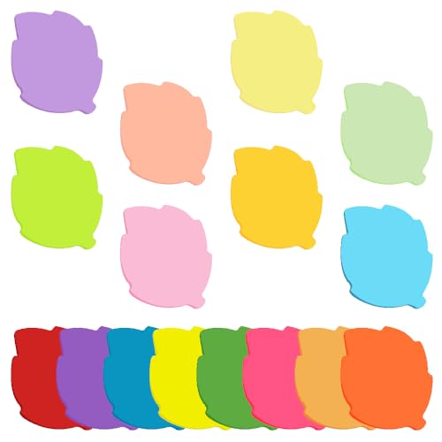 Farbige Haftnotizen, 16 Farben 800 Blatt Blätter Form Selbstklebende Haftnotizzettel, Sticky Notes für Büro Schule Zuhause Memo Notizblöck 70 x 70 mm von KUIZHEN