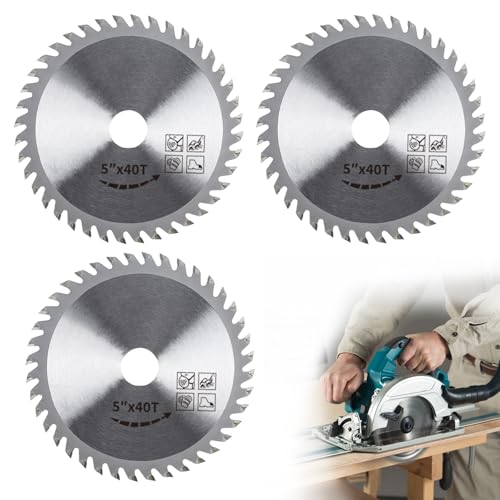 Kreissägeblatt, 115 mm, Winkelschleifer, Kreissägeblatt, 40 Zähne, Holzbearbeitungssägeblatt für Winkelschleifer zum Holzschneiden, 3 Stück Kreissägeblatt, 115 mm, Winkelschleifer, Kreissägeblatt, 40 Zähne, Holzbearbeitungssägeblatt für Winkelschleifer zum Holzschneiden, 3 Stück von KUIZHEN