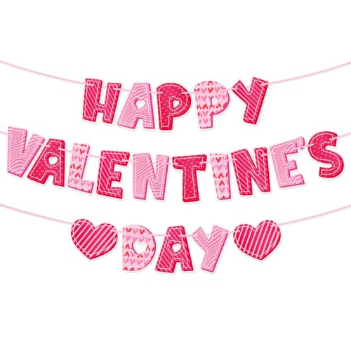 Valentinstagsbanner rosa Happy Valentine's Day Decor Herz Girlande Banner für Valentinstag Jahrestag Hochzeit Party Dekorationen Valentinstagsbanner rosa Happy Valentine's Day Decor Herz Girlande Banner für Valentinstag Jahrestag Hochzeit Party Dekorationen von KUKKUME