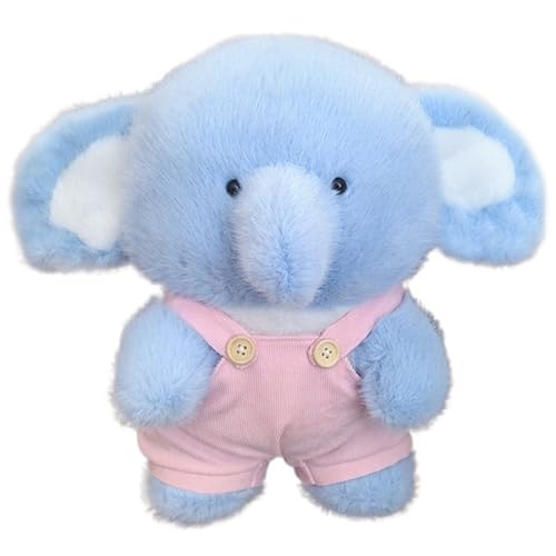 Elefant Plüsch, Weiche Kuschelige Stofftiere Puppen Mit Kleidung Kuscheltier Baby Elefanten Cartoon Plüschtiere Für Kinder Freundinnen(Pink) von KUKUShining