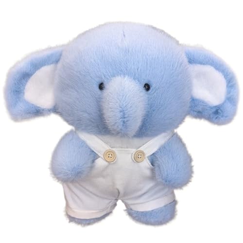 Elefant Plüsch, Weiche Kuschelige Stofftiere Puppen Mit Kleidung Kuscheltier Baby Elefanten Cartoon Plüschtiere Für Kinder Freundinnen(White) von KUKUShining