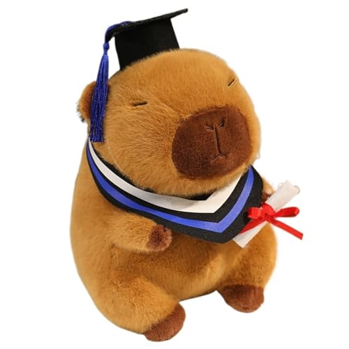 KUKUShining Capybara Plüschtier, Süße Tragbare Kleidung Stofftier Puppe Mit Arzt Hat Plüschtier Geburtstagsgeschenk Für Kinder(Blue,20cm/7.8in) von KUKUShining