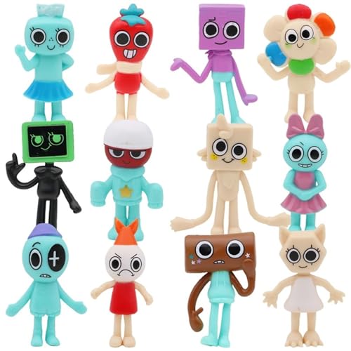 KUKUShining Dandy's World Figuren Set, Farbenfrohes Cartoon Süßes Mini Dandy World Modell for Tortenaufsätze Sammlerstücke Dekorationen(12 pcs) von KUKUShining