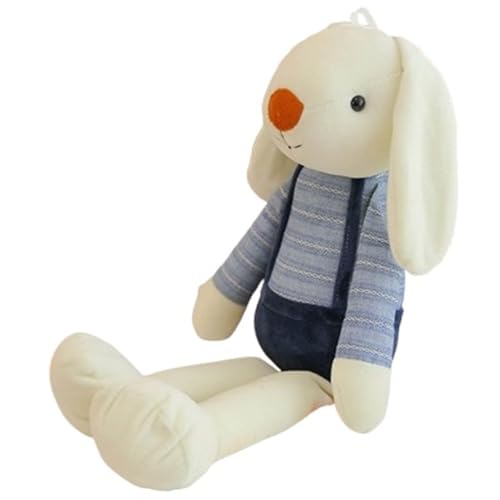 KUKUShining Plüschhase, Süßes Angorakaninchen Mit Kleidung Kuscheltier Puppe Oster Plüschtier Spielzeug Für Kinder Mädchen Jungen(Blue,50cm/19.7in) von KUKUShining