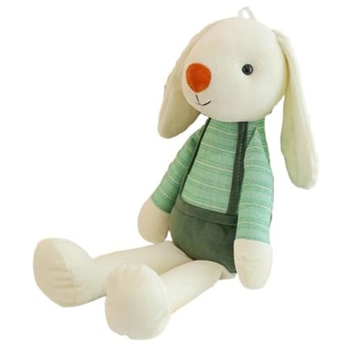 KUKUShining Plüschhase, Süßes Angorakaninchen Mit Kleidung Kuscheltier Puppe Oster Plüschtier Spielzeug Für Kinder Mädchen Jungen(Green,70cm/27.6in) von KUKUShining