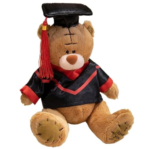 KUKUShining Teddybär Plüsch, Süße Ausgestopfte Dr. Teddys Puppe Mit Kleidung Dekoratives Umarmungskissen Plüschspielzeug Geschenke for Kinder(Brown) von KUKUShining