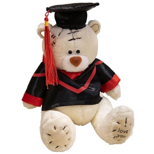 KUKUShining Teddybär Plüsch, Süße Ausgestopfte Dr. Teddys Puppe Mit Kleidung Dekoratives Umarmungskissen Plüschspielzeug Geschenke for Kinder(White) von KUKUShining