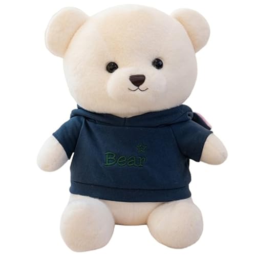 KUKUShining Teddybär Plüsch, Weiche Süße Kuscheltiere Puppen Mit Kleidung Kawaii Umarmungskissen Plüschtier Spielzeug Geschenk(Blue,23cm/9.05in) von KUKUShining