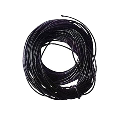 KULIA® Nazar Dhaga 1 Meter schwarzer Faden Dhaga Nähgarn Fußkettchen Armband Knotenschnur Dhaga Glücksbringer Raksha Sutra Kalawa Schutz vor dem bösen Blick Schwarzer Faden Perlen- und von KULIA