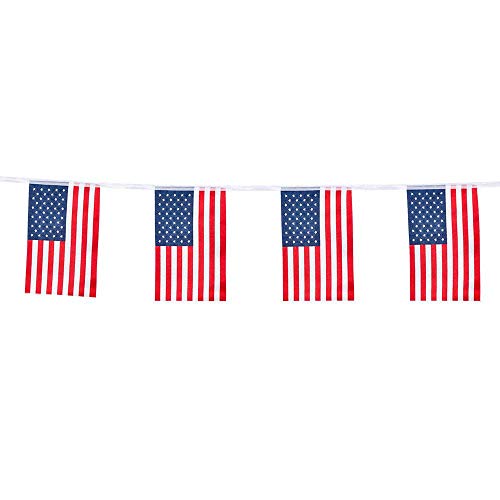 Boland 44951 - Flagge USA, Girlande, Länge 4 m, Dekoration, Fasching, Themenparty, Mottoparty von Boland