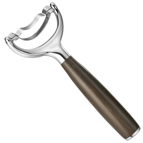 KULUNER Langlebiger Edelstahl-Maisschäler mit poliertem Holzgriff, Maiskolbenabisolierer, einfach zu bedienen, Maiskernschneider, Küchenhelfer (Chacate Preto) von KULUNER