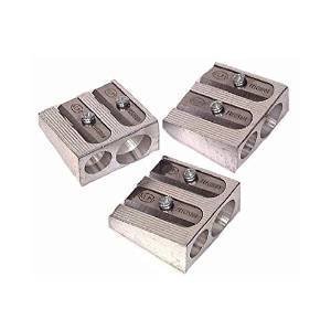 KUM Bleistiftspitzer mit 2 Löchern, Magnesiumlegierung, Keilprofil, Silver KUM Bleistiftspitzer mit 2 Löchern, Magnesiumlegierung, Keilprofil, Silver von KUM