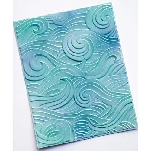 KUNGZUNMOLDS Prägeschablone für Kartenherstellung, 14,6 x 11,4 cm, geprägter Ordner für 3D-Wellenmuster, Hintergrund, Grußkarten, Scrapbooking KUNGZUNMOLDS Prägeschablone für Kartenherstellung, 14,6 x 11,4 cm, geprägter Ordner für 3D-Wellenmuster, Hintergrund, Grußkarten, Scrapbooking von KUNGZUNMOLDS