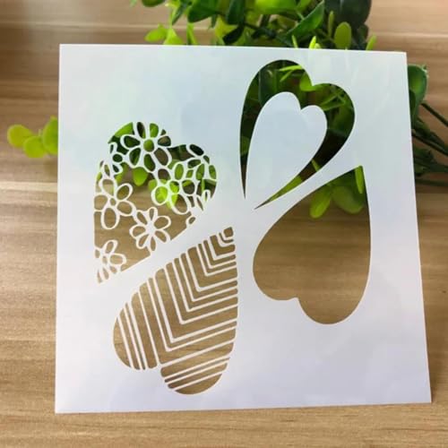 Schablonen zum Malen, 13 x 13 cm, Blumenschablone zum Malen auf Holz, Wand, Leinwand, Stoff, Stein, Schild, DIY Handwerk Kunstprojekte 7 von KUNGZUNMOLDS