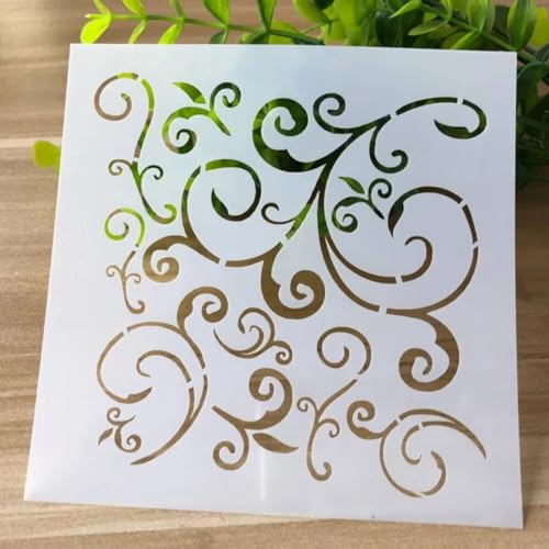 Schablonen zum Malen, 13 x 13 cm, Blumenschablone zum Malen auf Holz, Wand, Leinwand, Stoff, Stein, Schild, DIY Handwerk Kunstprojekte 9 von KUNGZUNMOLDS