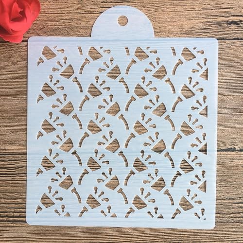 Schablonen zum Malen, 15 x 15 cm, hohles Muster, Schablone zum Malen auf Holz, Wand, Leinwand, Stoff, Stein, Schild, Bastelkunstprojekte von KUNGZUNMOLDS
