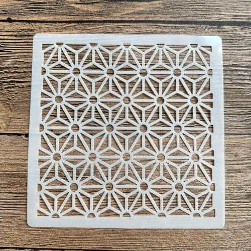 Schablonen zum Malen, 15 x 15 cm, hohles Muster, Schablone zum Malen auf Holz, Wand, Leinwand, Stoff, Stein, Schild, DIY-Kunstprojekte, Muster A von KUNGZUNMOLDS