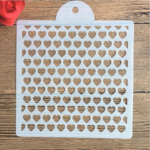 Schablonen zum Malen, 15 x 15 cm, hohles Muster, Schablone zum Malen auf Holz, Wand, Leinwand, Stoff, Stein, Schild, DIY-Kunstprojekte, Muster F von KUNGZUNMOLDS