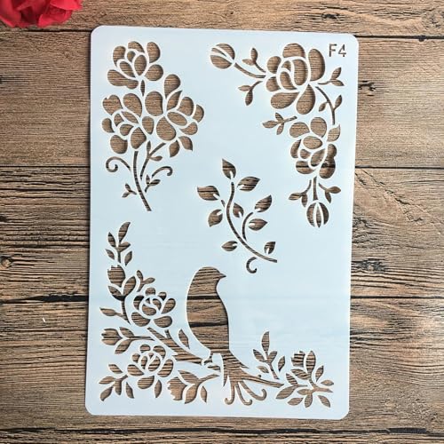 Schablonen zum Malen, 26 x 18 cm, Tierschablone zum Malen auf Holz, Wand, Leinwand, Stoff, Stein, Schild, DIY-Kunstprojekte, Muster B von KUNGZUNMOLDS