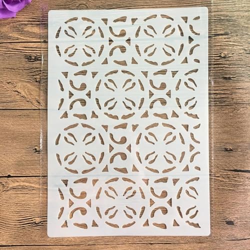 Schablonen zum Malen, A4, 29 x 21 cm, Blumenstruktur-Schablone zum Malen auf Holz, Wand, Leinwand, Stoff, Stein, Schild, Bastelkunstprojekte von KUNGZUNMOLDS