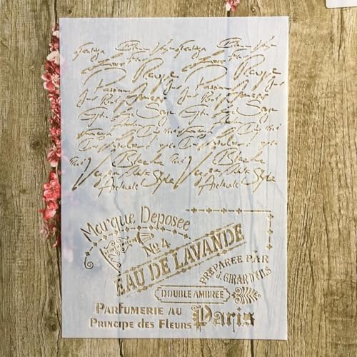 Schablonen zum Malen, A4, 29 x 21 cm, Buchstabenschablone zum Malen auf Holz, Wand, Leinwand, Stoff, Stein, Schild, Bastelkunstprojekte von KUNGZUNMOLDS