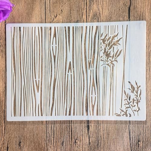 Schablonen zum Malen, A4, 29 x 21 cm, Holzmaserung, Schablone zum Malen auf Holz, Wand, Leinwand, Stoff, Stein, Schild, Bastelkunstprojekte von KUNGZUNMOLDS