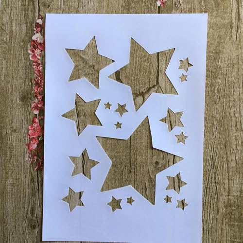 Schablonen zum Malen, A4, 29 x 21 cm, Pentagramm-Schablone zum Malen auf Holz, Wand, Leinwand, Stoff, Stein, Schild, Bastelkunstprojekte von KUNGZUNMOLDS