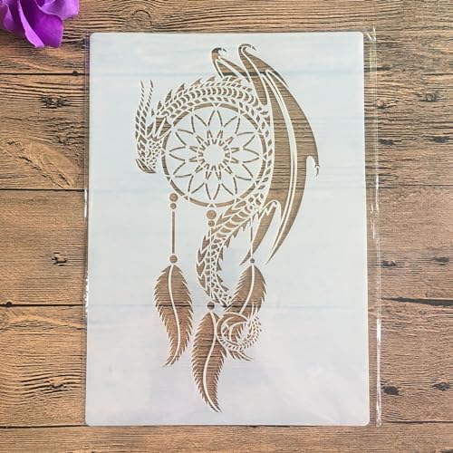Schablonen zum Malen, A4, 29 x 21 cm, Schlangenschablone zum Malen auf Holz, Wand, Leinwand, Stoff, Stein, Schild, DIY Handwerk Kunstprojekte von KUNGZUNMOLDS