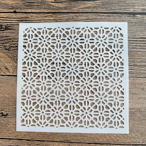 Schablonen zum Malen auf Holz, 15 x 15 cm, wiederverwendbare Schichtschablonen für Malerei, DIY, Handwerk auf Holz, Wand, Heimdekoration, Scrapbook, Malvorlage von KUNGZUNMOLDS