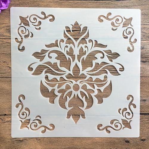 Schablonen zum Malen auf Holz, 30 x 30 cm, Geometrie, wiederverwendbare Schichtschablonen zum Malen, Basteln, Basteln auf Holzwand, Heimdekoration, Scrapbook, Malvorlage von KUNGZUNMOLDS