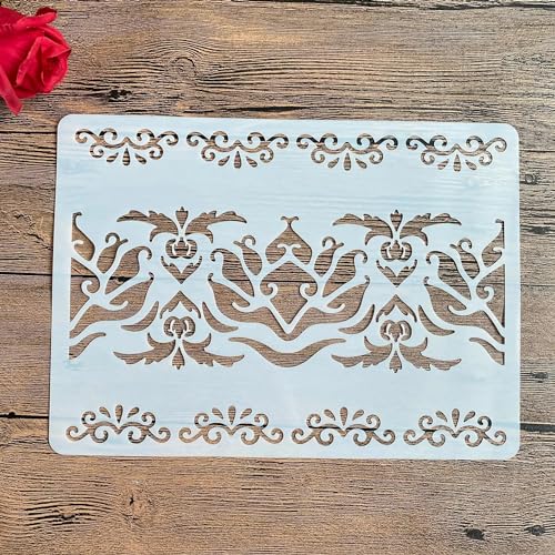 Schablonen zum Malen auf Holz, A4, 29 x 21 cm, wiederverwendbare Schichtschablonen für Malerei, DIY, Handwerk auf Holzwand, Heimdekoration, Scrapbook, Malvorlage von KUNGZUNMOLDS