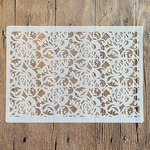 Schablonen zum Malen auf Holz, A4, 29 x 21 cm, wiederverwendbare Schichtschablonen zum Malen, Basteln, auf Holzwand, Heimdekoration, Scrapbook, Malvorlage von KUNGZUNMOLDS