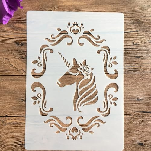 Schablonen zum Malen auf Holz, A4, 29 x 21 cm, wiederverwendbare Tier-Schablonen zum Malen, Basteln, Basteln auf Holzwand, Heimdekoration, Scrapbook, Malvorlage, Stil 8 von KUNGZUNMOLDS