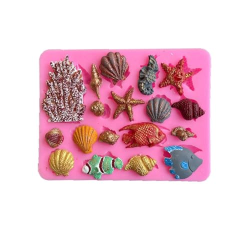 Silikonform zum Backen, Seifenformen, 17,6 x 13,1 x 1,2 cm, Meereslebewesen, Muscheln, Seestern, Muscheln, Muscheln, Silikon, Schokoladenform, Fisch, Fondant, Kuchen, Dekoration, Werkzeuge, Ton, Harz, Silikonform zum Backen, Seifenformen, 17,6 x 13,1 x 1,2 cm, Meereslebewesen, Muscheln, Seestern, Muscheln, Muscheln, Silikon, Schokoladenform, Fisch, Fondant, Kuchen, Dekoration, Werkzeuge, Ton, Harz, von KUNGZUNMOLDS