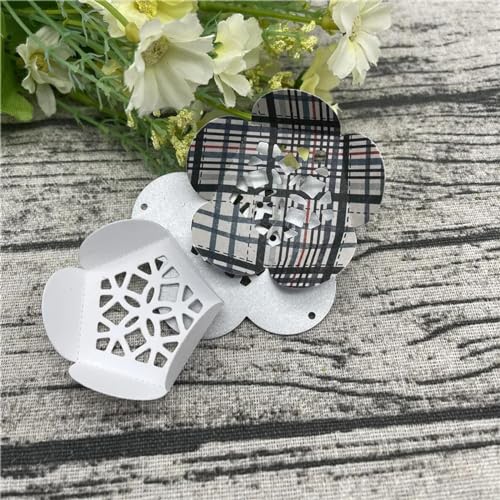 Stanzschablonen für Kartenherstellung, 6,8 x 6,8 cm, Laterne, Blume, Metall-Stanzformen für Scrapbooking, Alben, Prägung, Papierkarten, dekorativ von KUNGZUNMOLDS