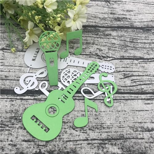 Stanzschablonen für Kartenherstellung, 9 x 12,3 cm, Musik-Set, Papier, Metall, Stanzformen für Scrapbooking, Album, Papier, Karten, dekorativ Stanzschablonen für Kartenherstellung, 9 x 12,3 cm, Musik-Set, Papier, Metall, Stanzformen für Scrapbooking, Album, Papier, Karten, dekorativ von KUNGZUNMOLDS