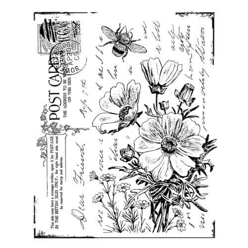 Transparente Briefstempel, 8 x 10 cm, Blume, transparent, Silikon, Siegel für Scrapbooking, Fotoalbum, dekorativ Transparente Briefstempel, 8 x 10 cm, Blume, transparent, Silikon, Siegel für Scrapbooking, Fotoalbum, dekorativ von KUNGZUNMOLDS