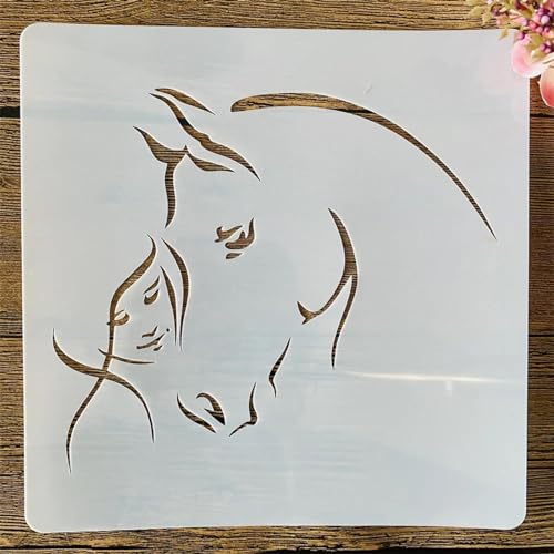 Wiederverwendbare Schablonen, 20 x 20 cm, Prinzessinnen-Mädchen und Pferde, Schablonen zum Malen auf Holz, Wand, Möbel, Leinwand, Stoff, Schild, Rock, DIY-Kunstprojekte, Heimdekoration, Stil 1 Wiederverwendbare Schablonen, 20 x 20 cm, Prinzessinnen-Mädchen und Pferde, Schablonen zum Malen auf Holz, Wand, Möbel, Leinwand, Stoff, Schild, Rock, DIY-Kunstprojekte, Heimdekoration, Stil 1 von KUNGZUNMOLDS