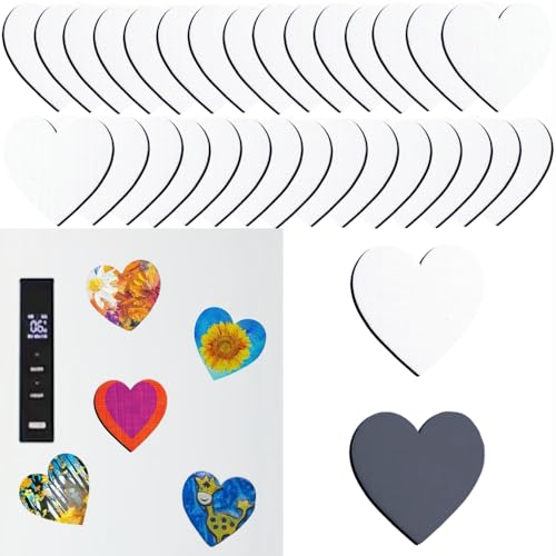Mini-Leinwandtafeln in Herzform, zum Bemalen, magnetisch, kleine Leinwände, Bastelarbeiten, dekorative Kühlschrankmagnete, Malerei, Kunst, Handwerk für Teenager, Partygeschenke, 30 Stück Mini-Leinwandtafeln in Herzform, zum Bemalen, magnetisch, kleine Leinwände, Bastelarbeiten, dekorative Kühlschrankmagnete, Malerei, Kunst, Handwerk für Teenager, Partygeschenke, 30 Stück von KUNHEHO