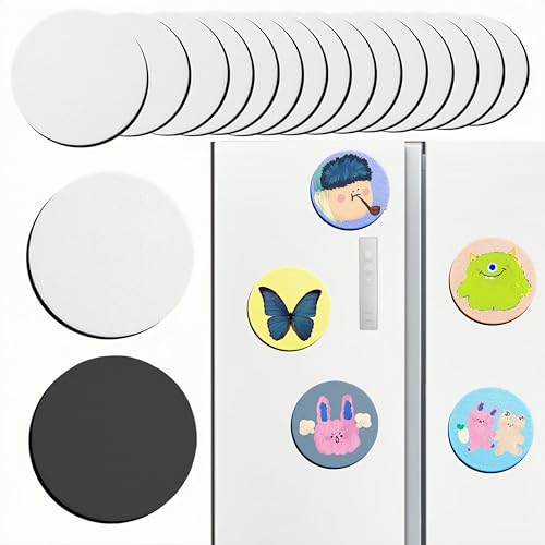 Mini-Leinwandtafeln zum Bemalen kleiner Leinwände, Bastelarbeiten, Geschenke, 7,6 cm, runde Form, 15 Stück von KUNHEHO