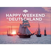 KUNTH Tischquerkalender Happy Weekend in Deutschland 2024 von KUNTH