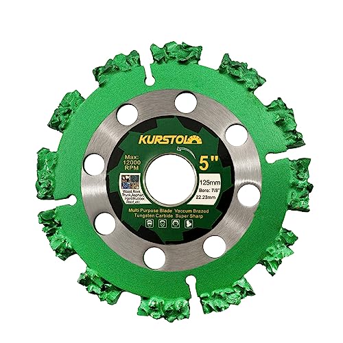 KURSTOL Diamant Trennscheibe für Wurzeln - 125mm x 22.23mm Schneiden Diamantklinge für Baumstämme Restholz Dachplatten Hartgummi Asphalt Aufnahmeschaft 22,23mm KURSTOL Diamant Trennscheibe für Wurzeln - 125mm x 22.23mm Schneiden Diamantklinge für Baumstämme Restholz Dachplatten Hartgummi Asphalt Aufnahmeschaft 22,23mm von KURSTOL