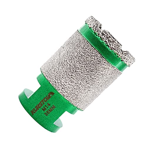 KURSTOL Diamant Bohrkrone - Fingerfräs Bit 35MM Diamantbohrer Lochsägen für Porzellan Fliese Granit Marmor Trockenbohren von KURSTOL