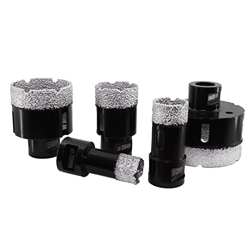 KURSTOL Diamant-Bohrkrone Kit - 5 Stück Diamantbohrer Durchmesser 20/25/35/50/68MM Diamant Lochsägen für Porzellan Fliese Granit Marmor Trockenbohren KURSTOL Diamant-Bohrkrone Kit - 5 Stück Diamantbohrer Durchmesser 20/25/35/50/68MM Diamant Lochsägen für Porzellan Fliese Granit Marmor Trockenbohren von KURSTOL