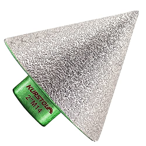 KURSTOL Diamant Fasen-Bit – Diamant Abschräg Bit,50 mm x M14 Gewindewinkelschleifer,zum Formen von Vergrößern von Reinigungslöchern von Granit, Marmor, Porzellanfliesen von KURSTOL